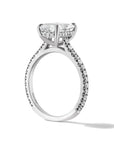 Henri Daussi 18k White Gold Diamond Engagement Ring