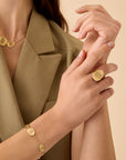 18k Yellow Gold Lunaria Cocktail Ring