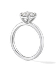 Henri Daussi 18k White Gold Diamond Engagement Ring