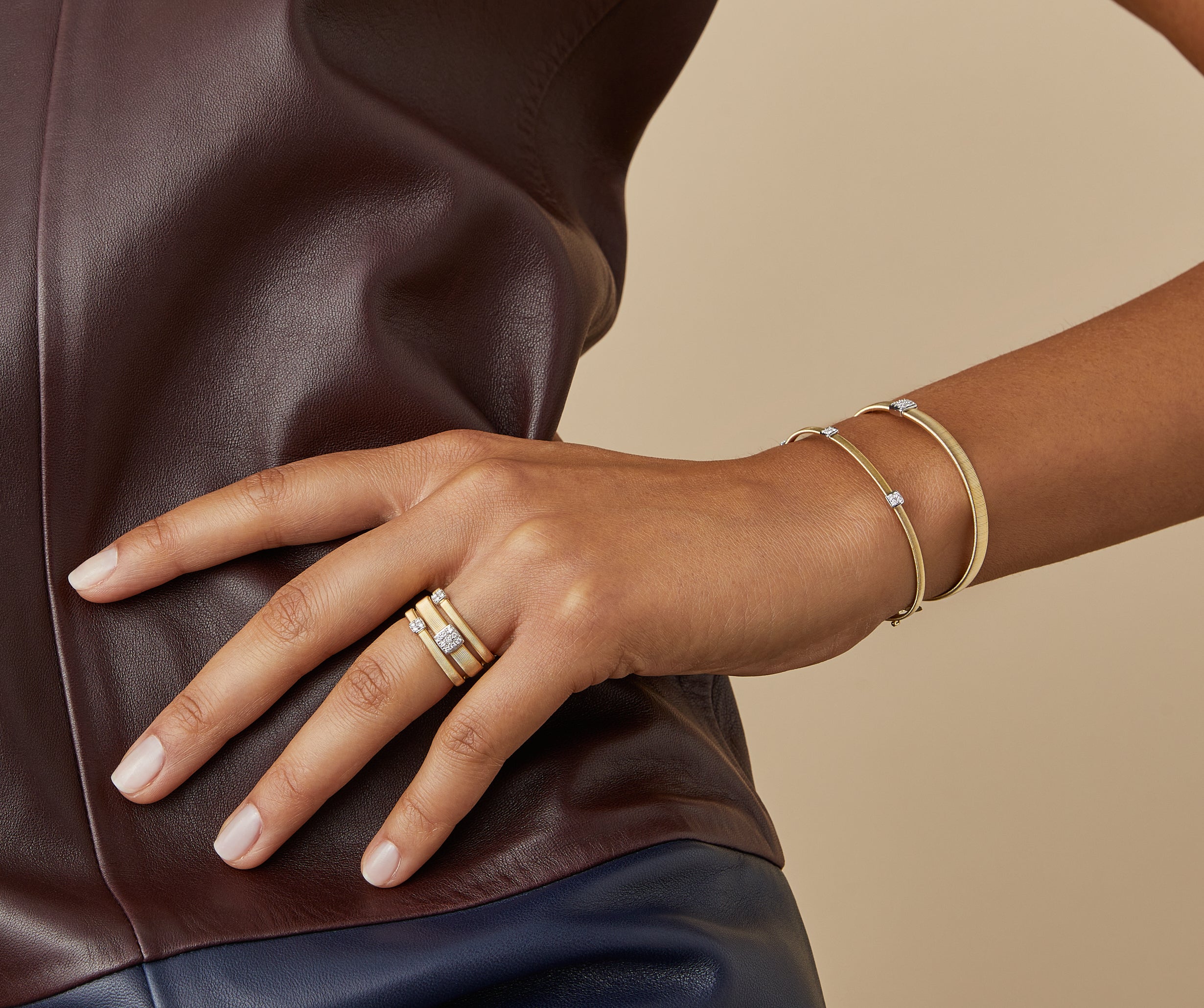 18k Yellow Gold Masai Diamond Bracelet