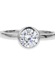 Bezel Set Round Diamond Solitaire Ring, 0.91ct