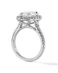 Henri Daussi 18k White Gold Diamond Engagement Ring