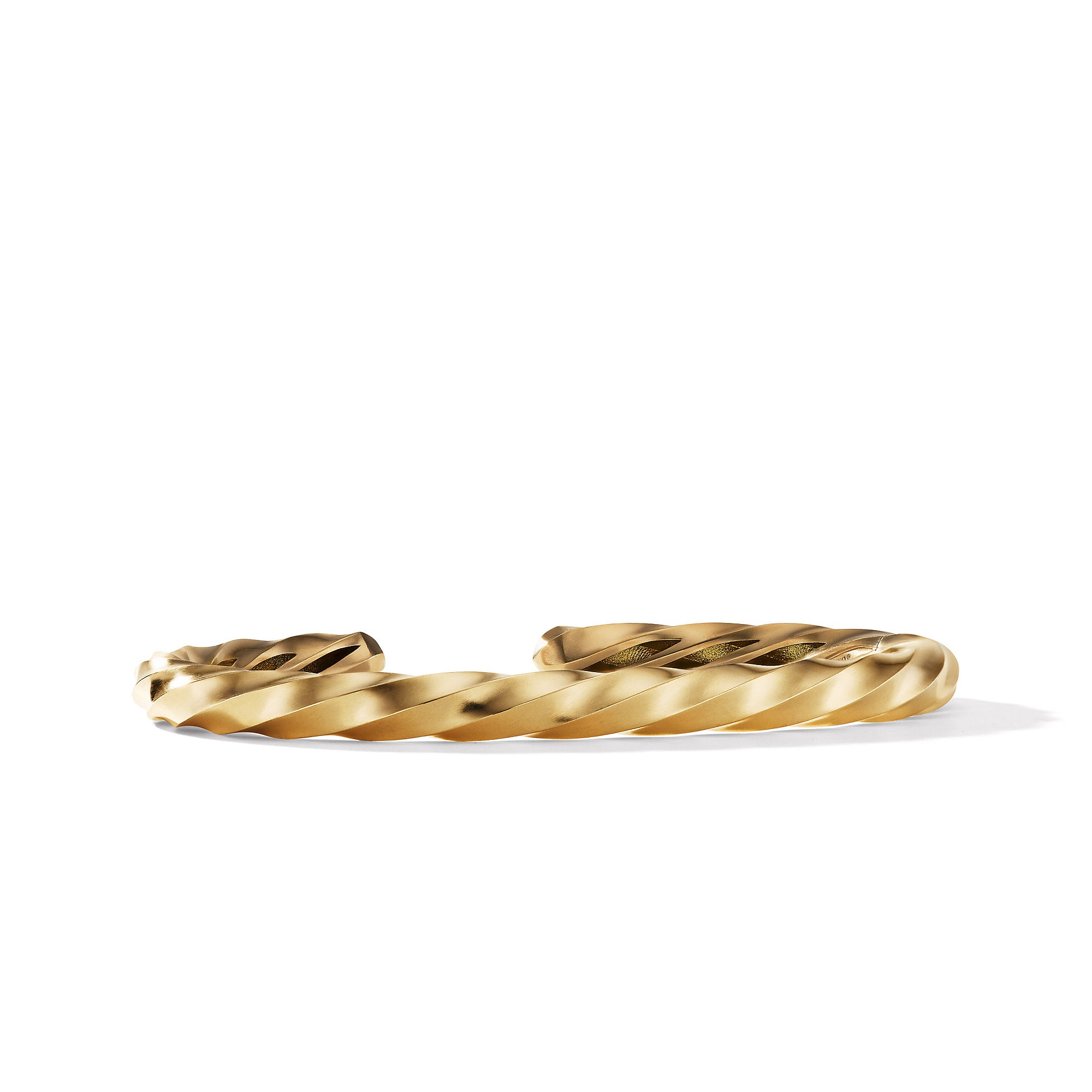 Cable Edge Cuff Bracelet In 18k Yellow Gold 5.5mm