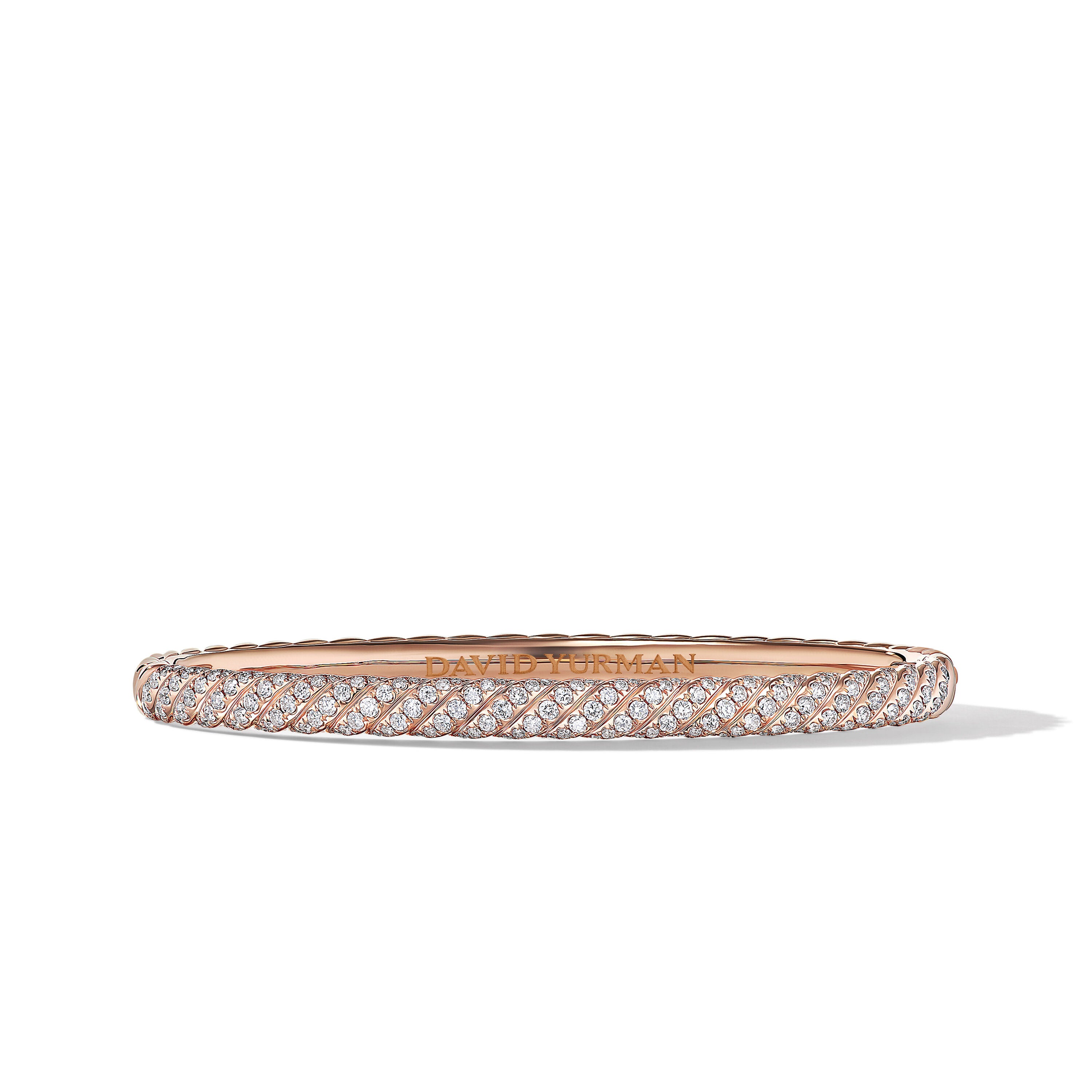 4.5mm Pave Sculpted Cbl Bracelet Di 18r