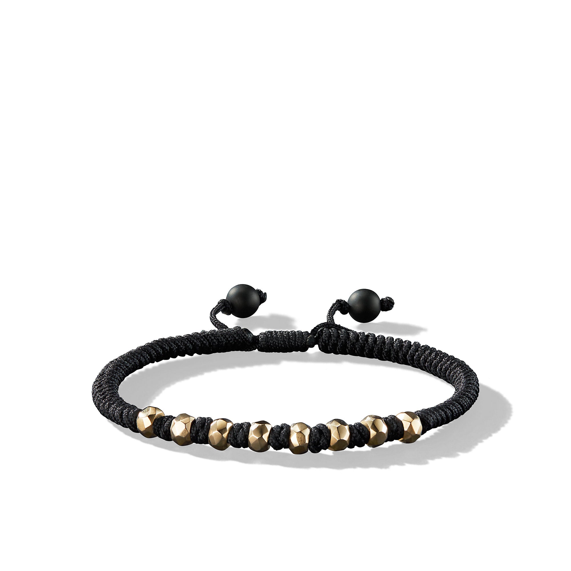 5.5mm Fortune Woven Brac Bo Blk Nyl 18k