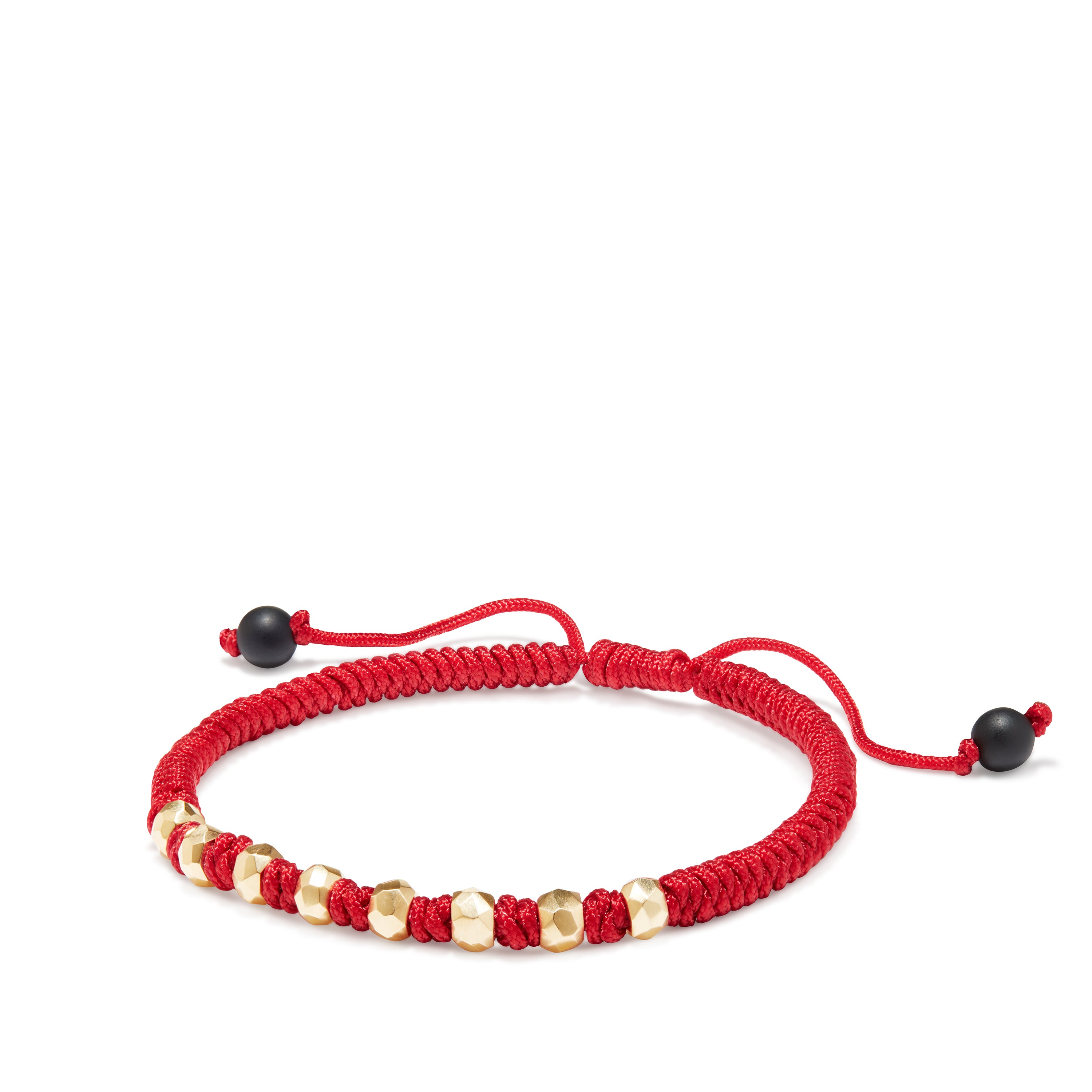 5.5mm Fortune Woven Brac Bo Red Nyl 18k