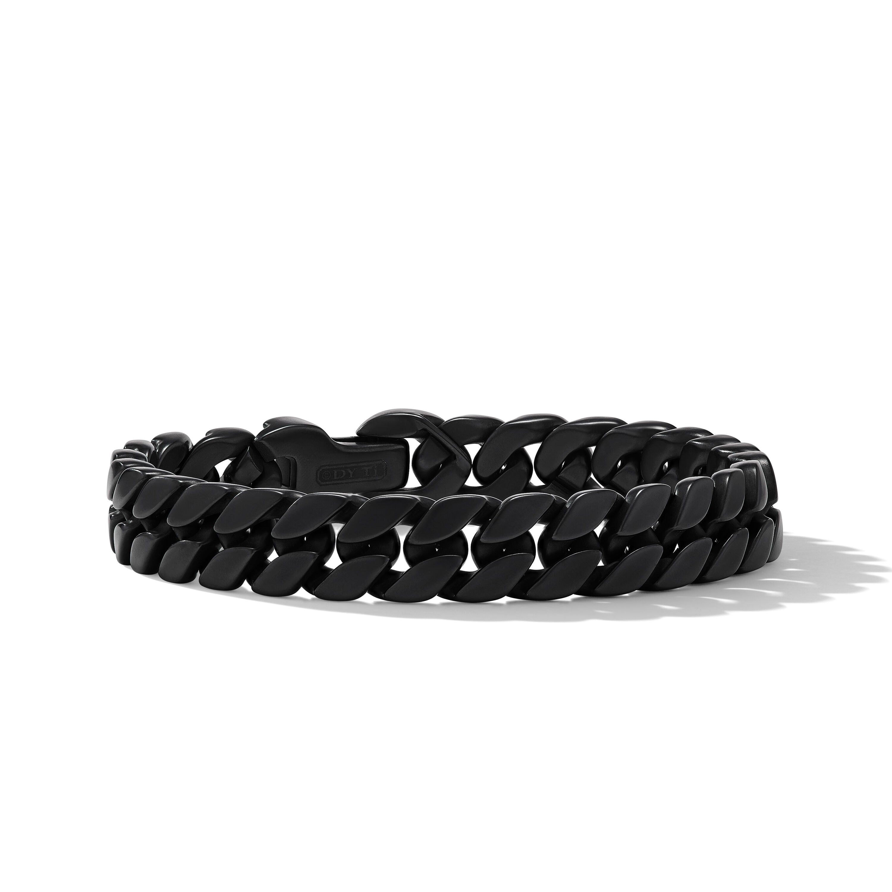 Curb Chain Bracelet In Black Titanium 11.5mm