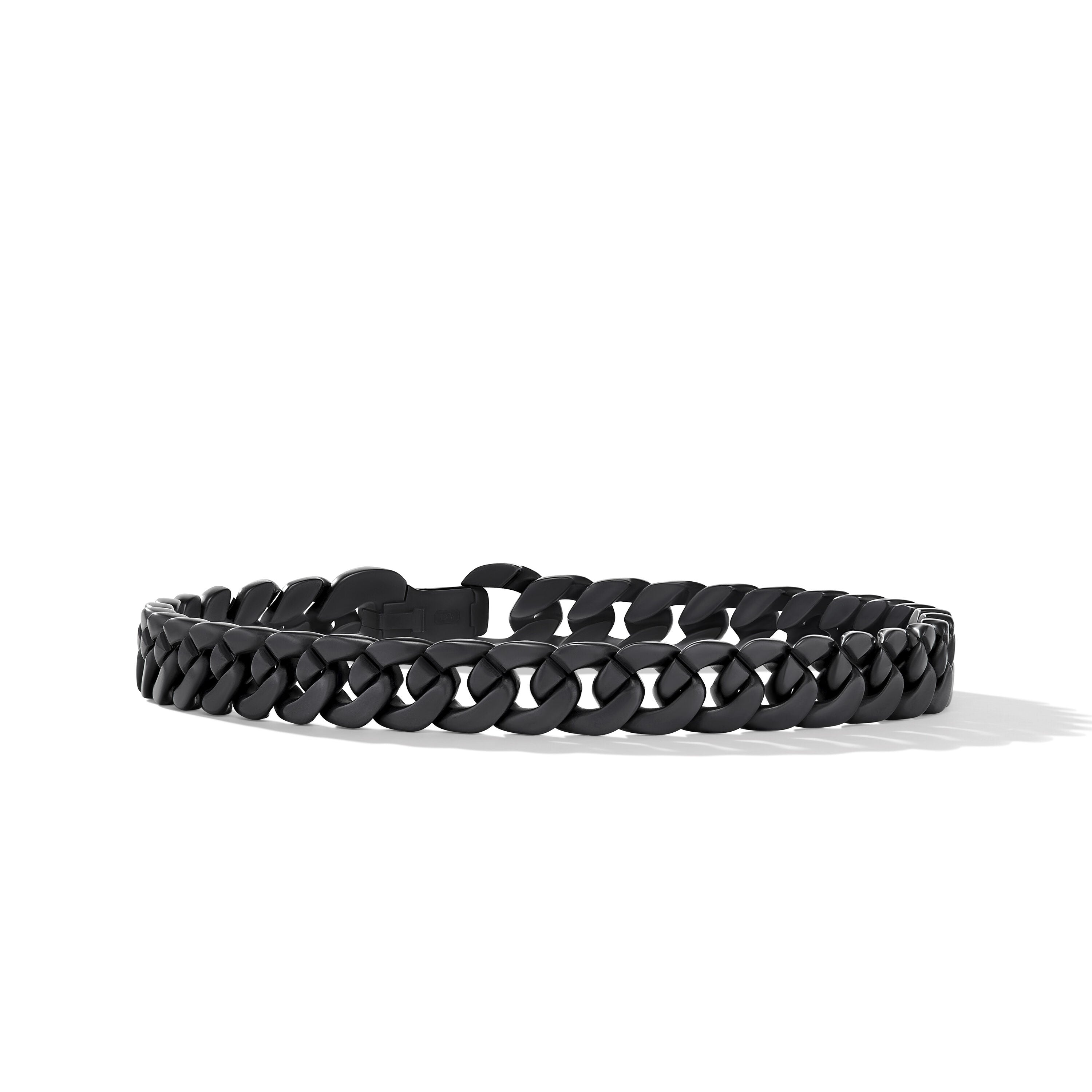 8mm Curb Chain Bracelet Blk Titan