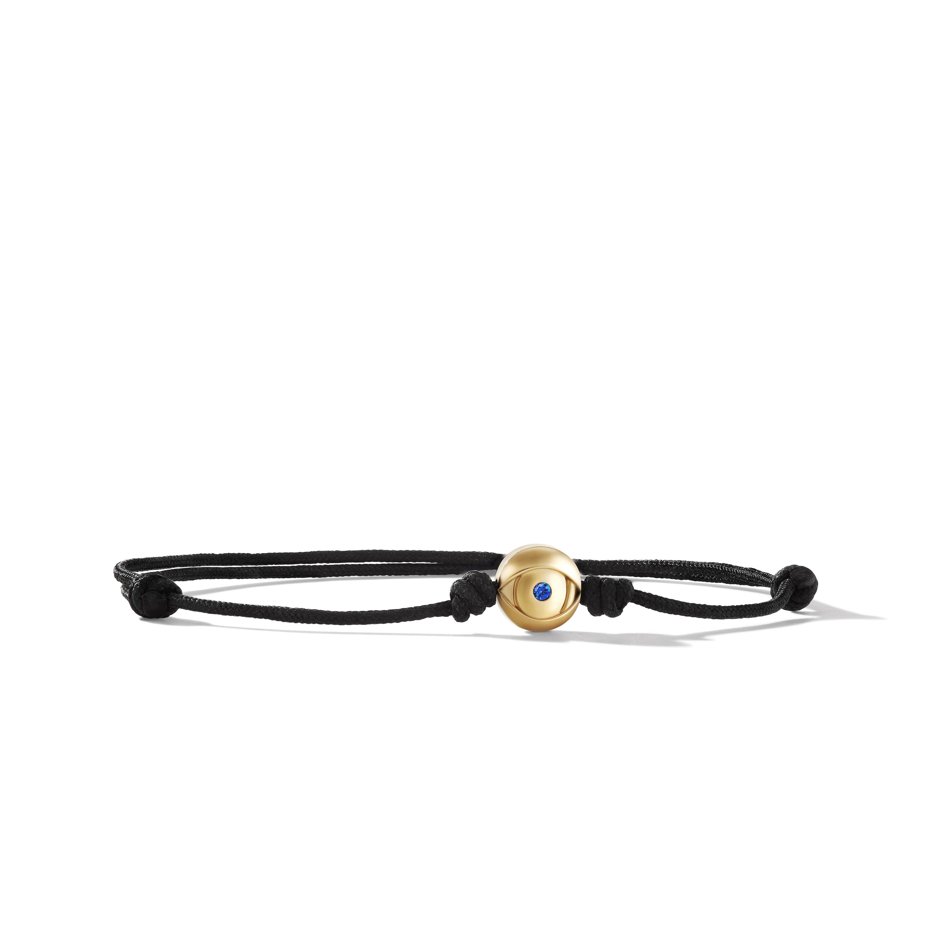 7.5mm Evil Eye Cord Bracelet Blk Sa 18k