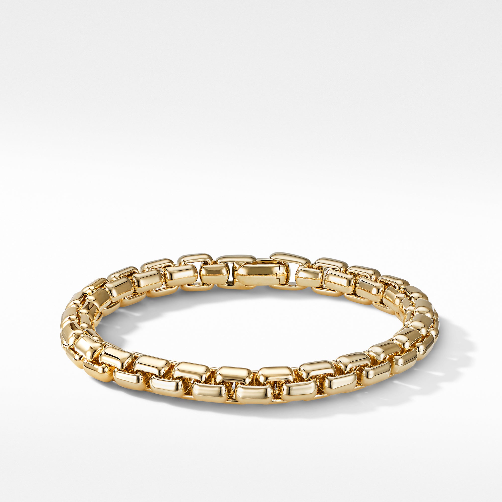 Box Chain Bracelet In 18k Yellow Gold 7.3mm