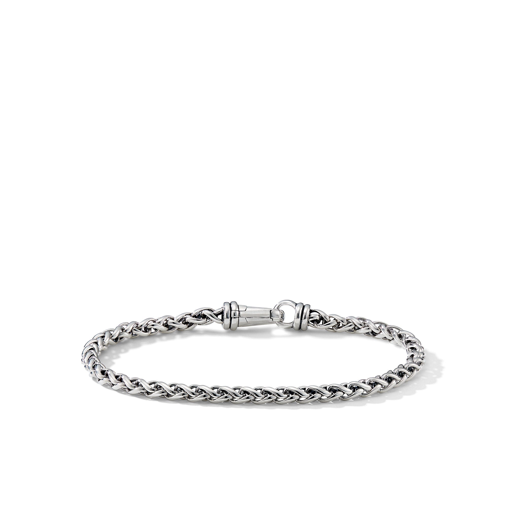 Wheat Chain Bracelet In Sterling Silver 4mm