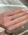 Bezel Set Alternating Round Diamond Band, 0.18ctw