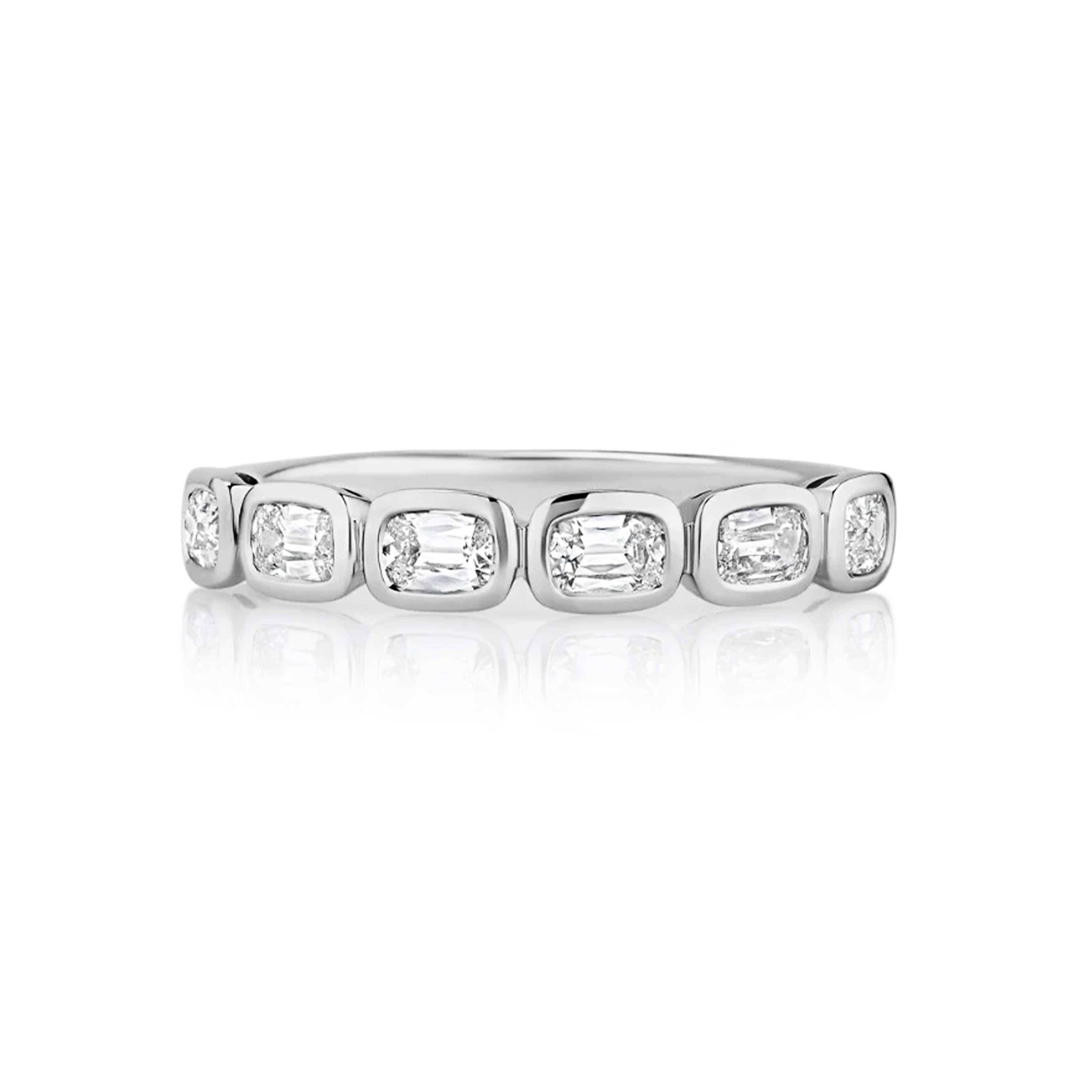 Bezel Set Cushion Diamond Band, 0.60ctw