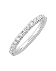 18k white gold half-eternity band with 0.25ctw round diamonds.