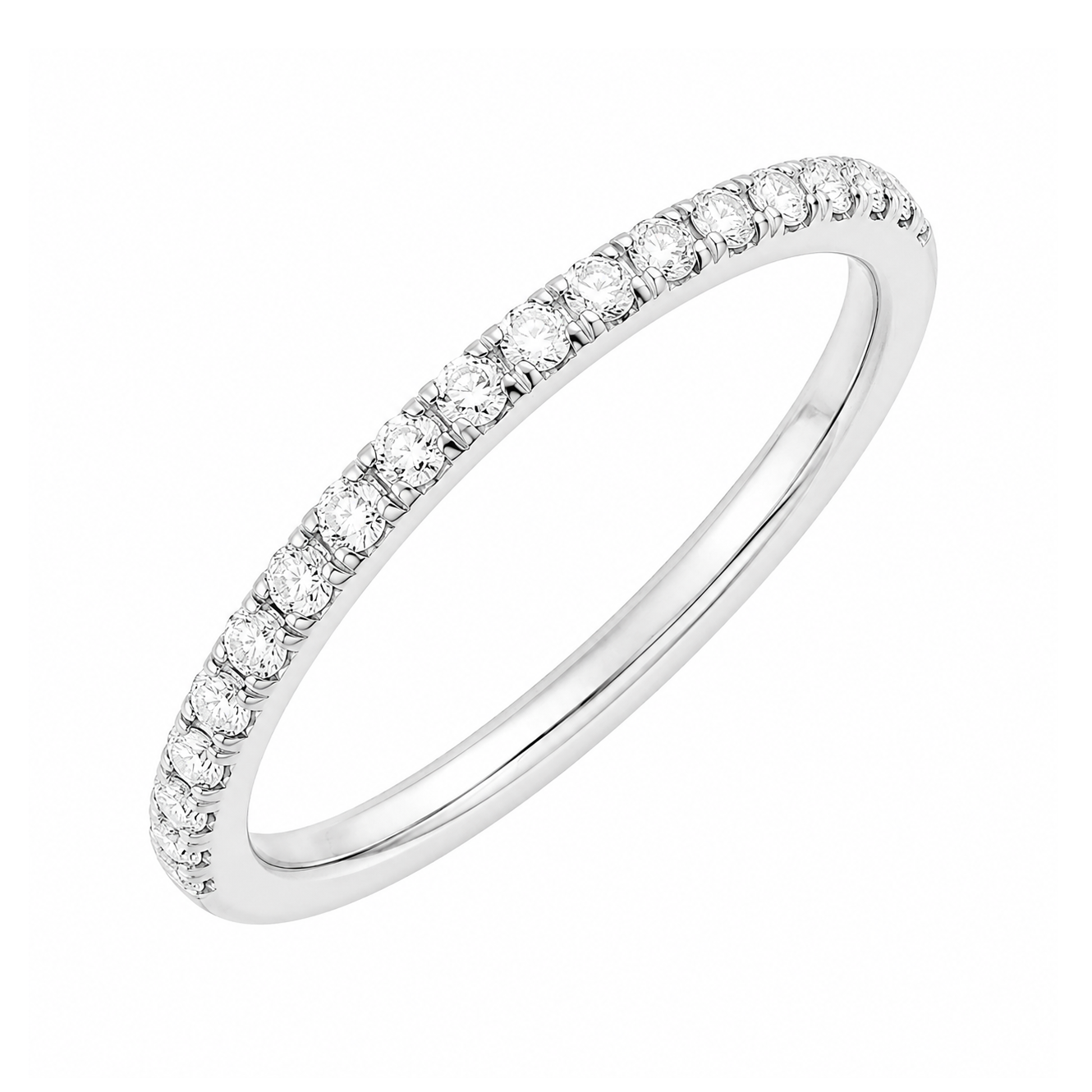 Platinum Halfway Diamond Band