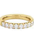 18k yellow gold half-eternity band with round diamonds by Memoire.