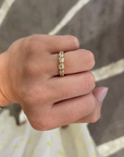 Bezel Set Cushion Diamond Band, 0.99ctw