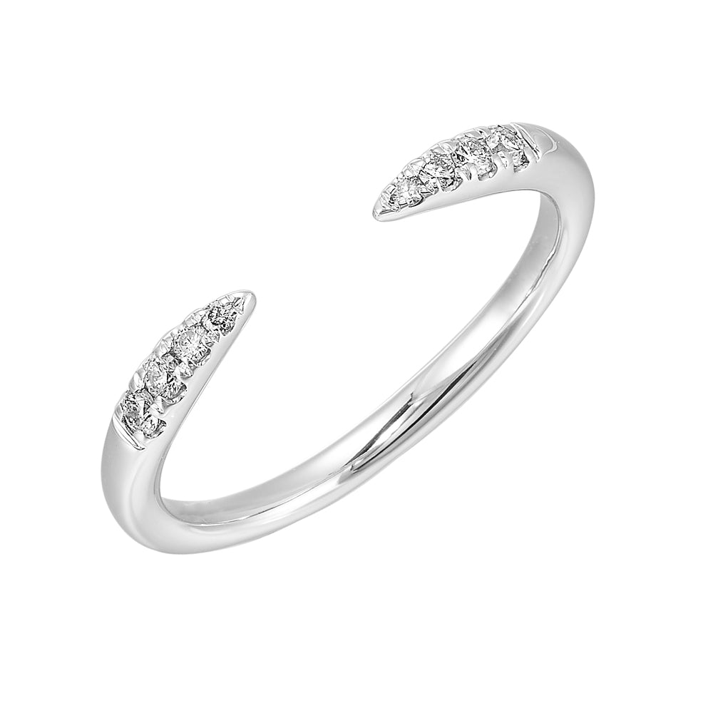 18k White Gold Open Diamond Band