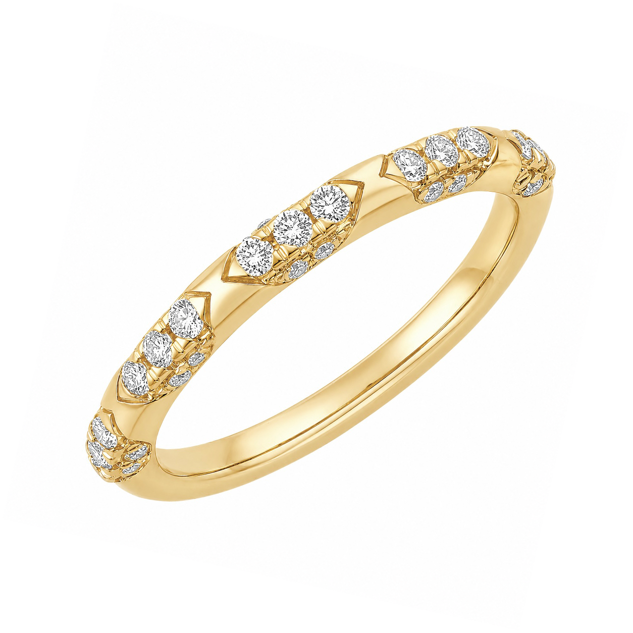 18k Yellow Gold Diamond Band