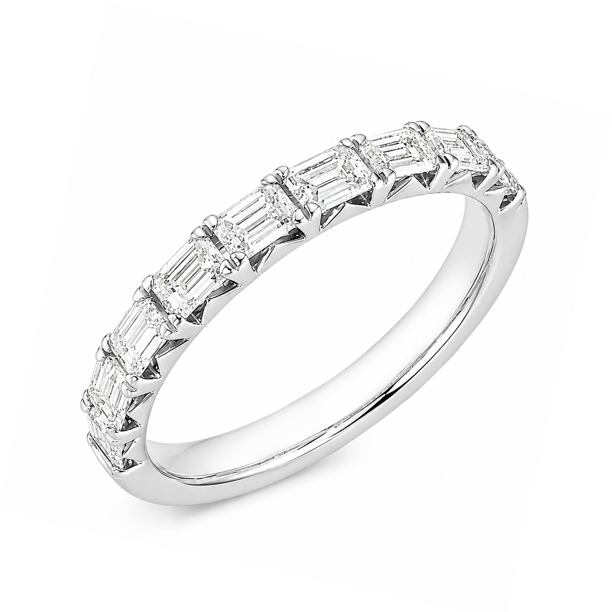 18k White Gold Diamond Band