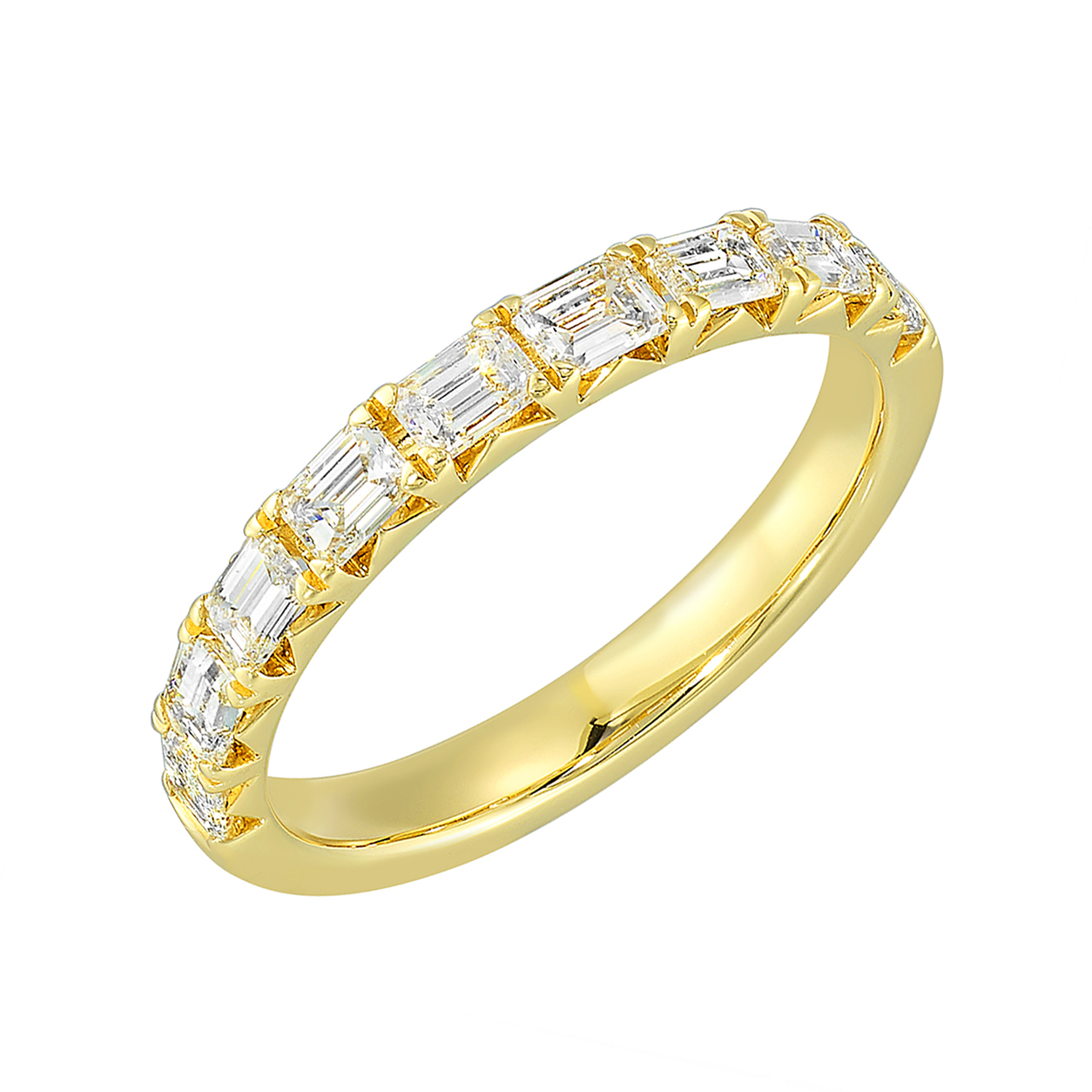 East-West Baguette Diamond Band, 0.87ctw