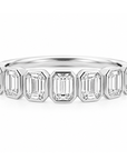 18k White Gold 2.14ctw Bezel-Set Diamond Half-Eternity Band