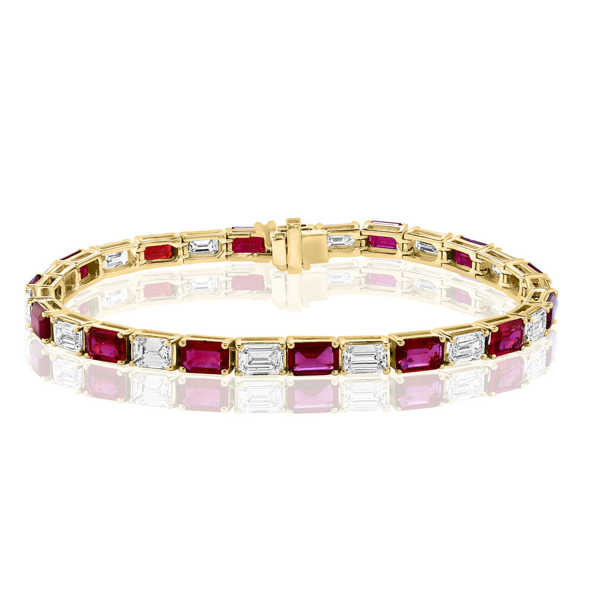 Brown &amp; Co. 18k Yellow Gold Ruby &amp; Diamond Bracelet