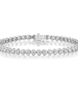 Bezel Set Round Diamond Tennis Bracelet, 3.95ctw