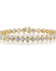 Brown & Co. 18k Yellow Gold 4ct Bezel-Set Tennis Bracelet