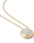 Marco Bicego 18k Yellow Gold Jaipur Pave Diamond Disk Necklace