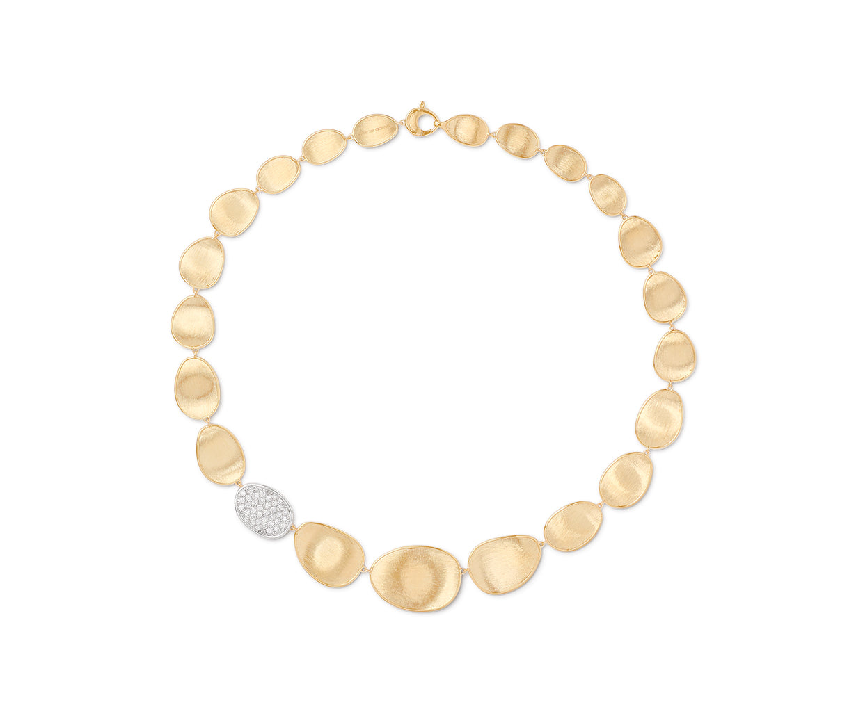 18k Yellow Gold Lunaria Diamond Necklace