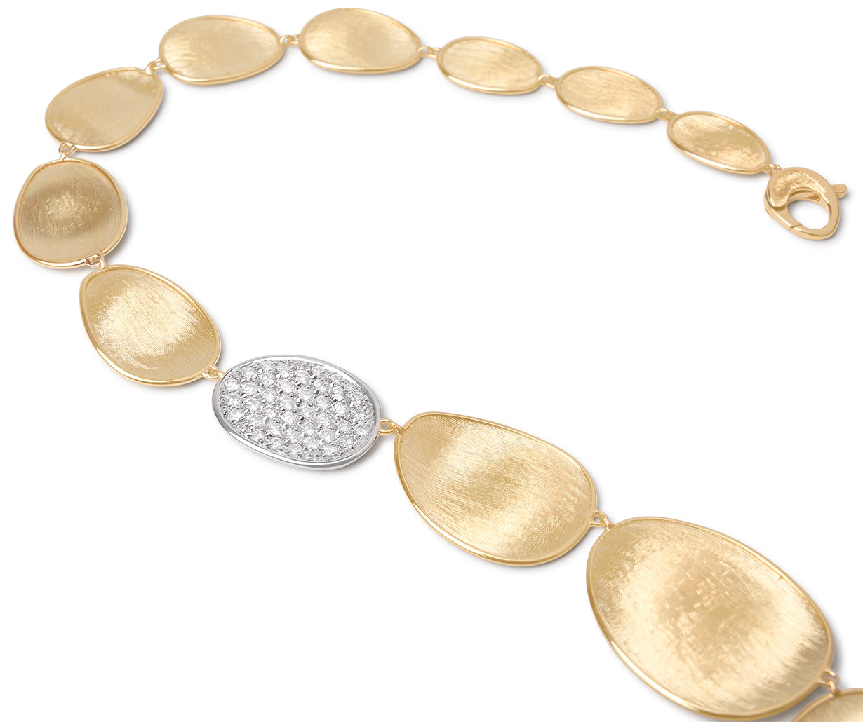 18k Yellow Gold Lunaria Diamond Necklace