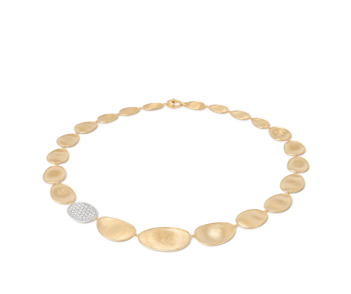 18k Yellow Gold Lunaria Diamond Necklace