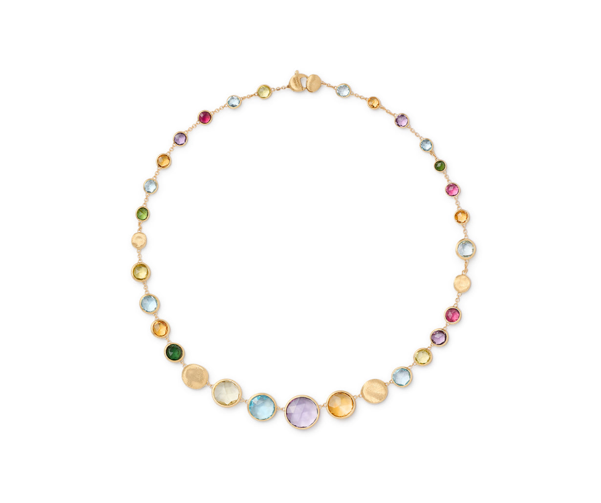 Marco Bicego 18k White Gold Colored Gemstone Necklace
