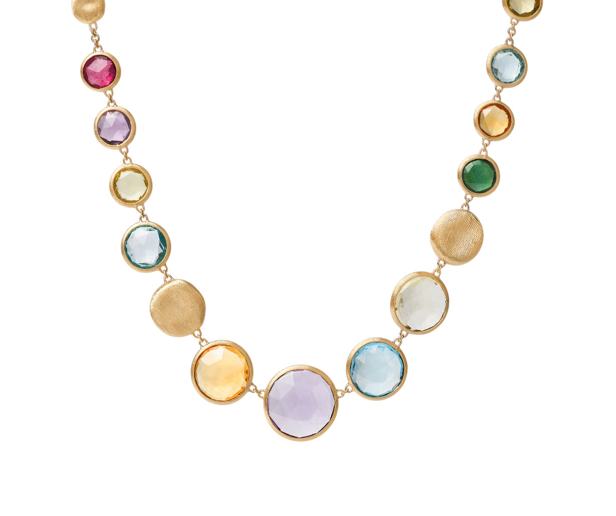 Marco Bicego 18k White Gold Colored Gemstone Necklace