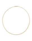 18k Yellow Gold Masai Coil Necklace with Diamond Stations