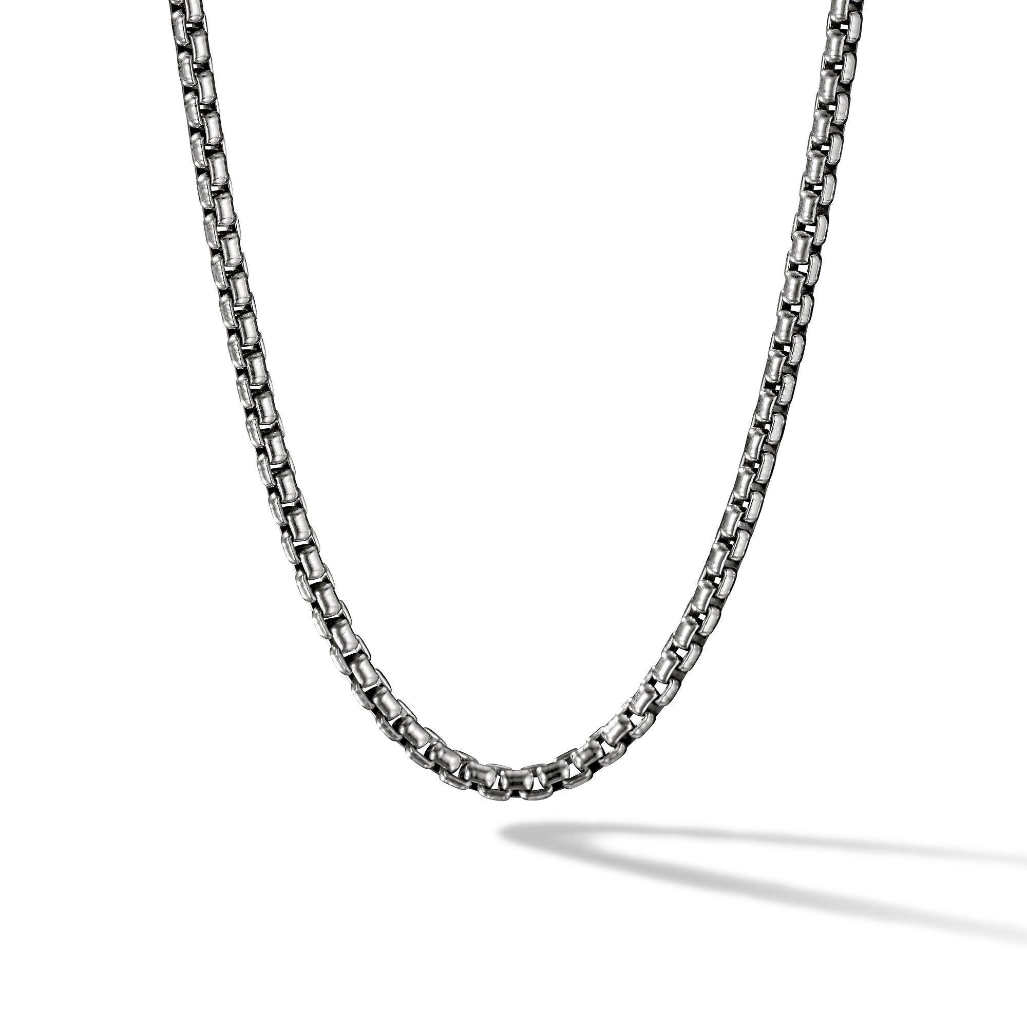 Box Chain Necklace In Sterling Silver 3.6mm