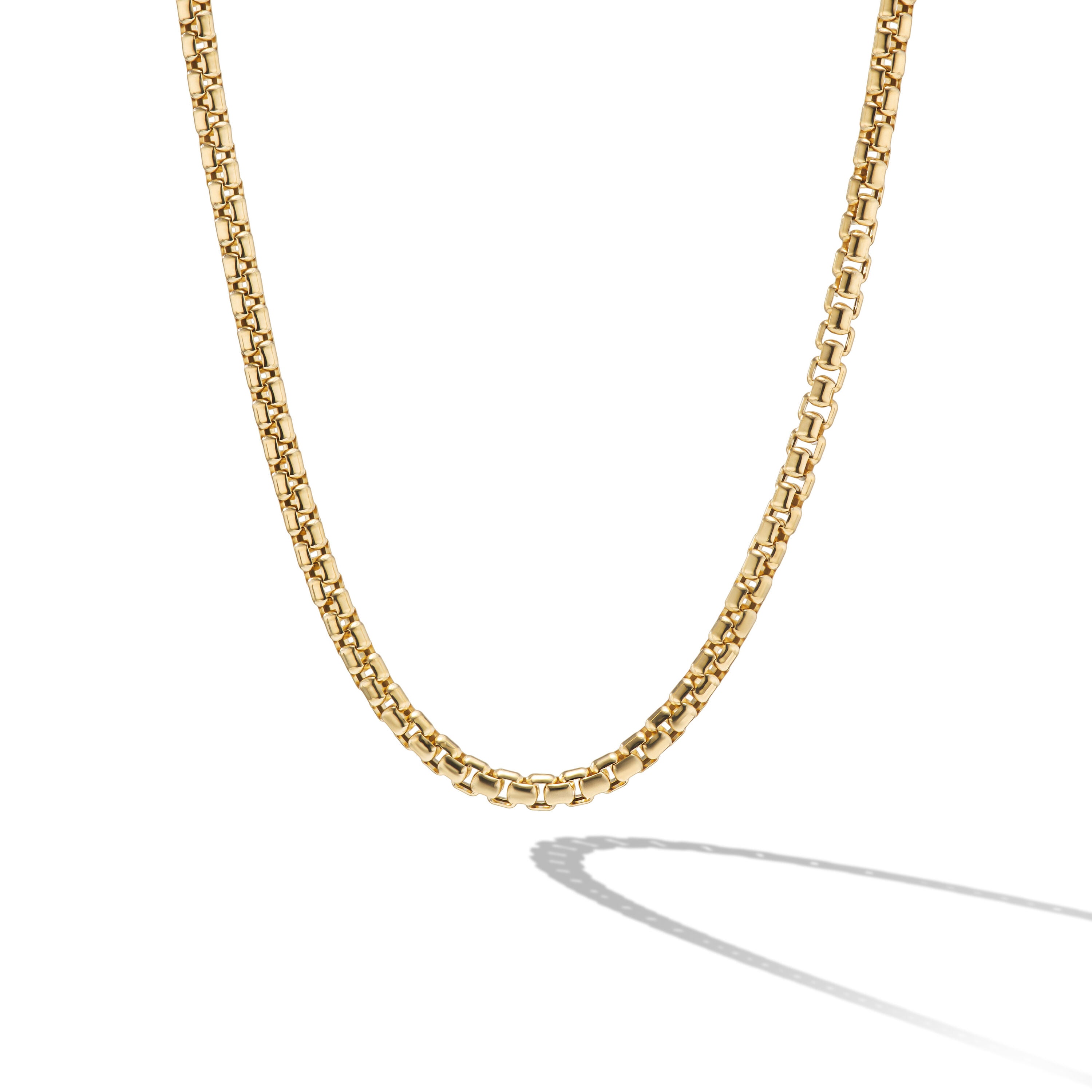 Box Chain Necklace In 18k Yellow Gold 2.7mm