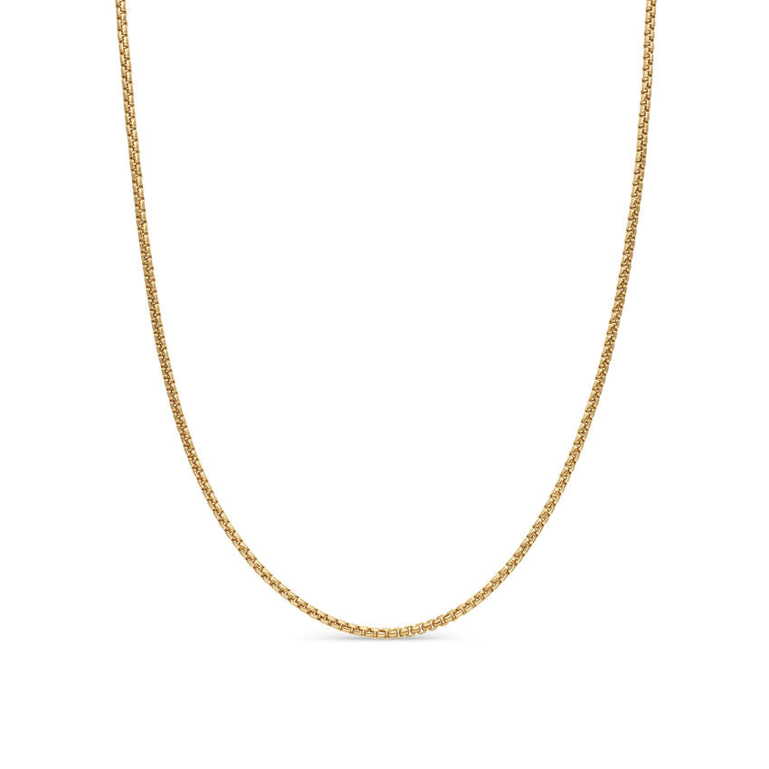 David Yurman Box Chain Necklace In 18k Yellow Gold, 1.7mm