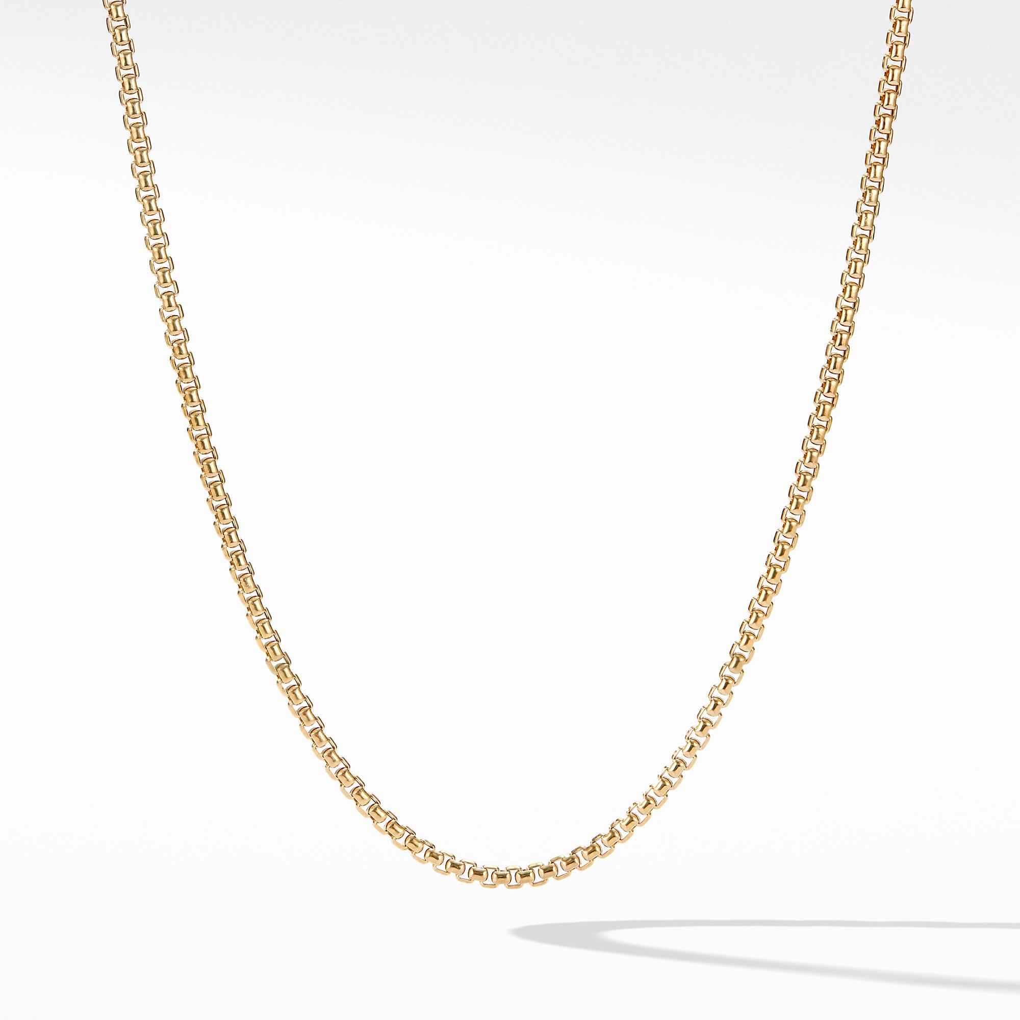 2.7mm Brushed Box Chain Neck 18k