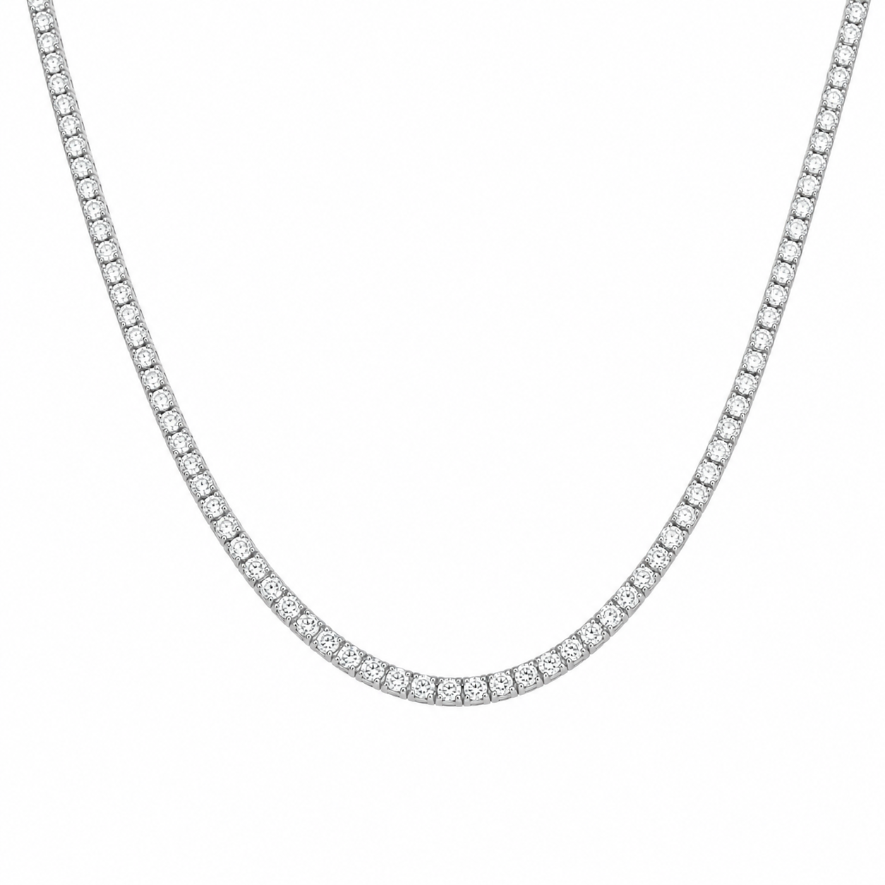 Brown &amp; Co. 18k White Gold 10.10ct Diamond Riviera Necklace