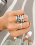 East-West Emerald Cut Diamond Band, 2.54ctw