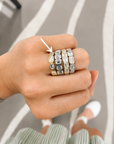 18k White Gold 2.14ctw Bezel-Set Diamond Half-Eternity Band