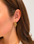 Puffy Hoop Earrings, 25mm