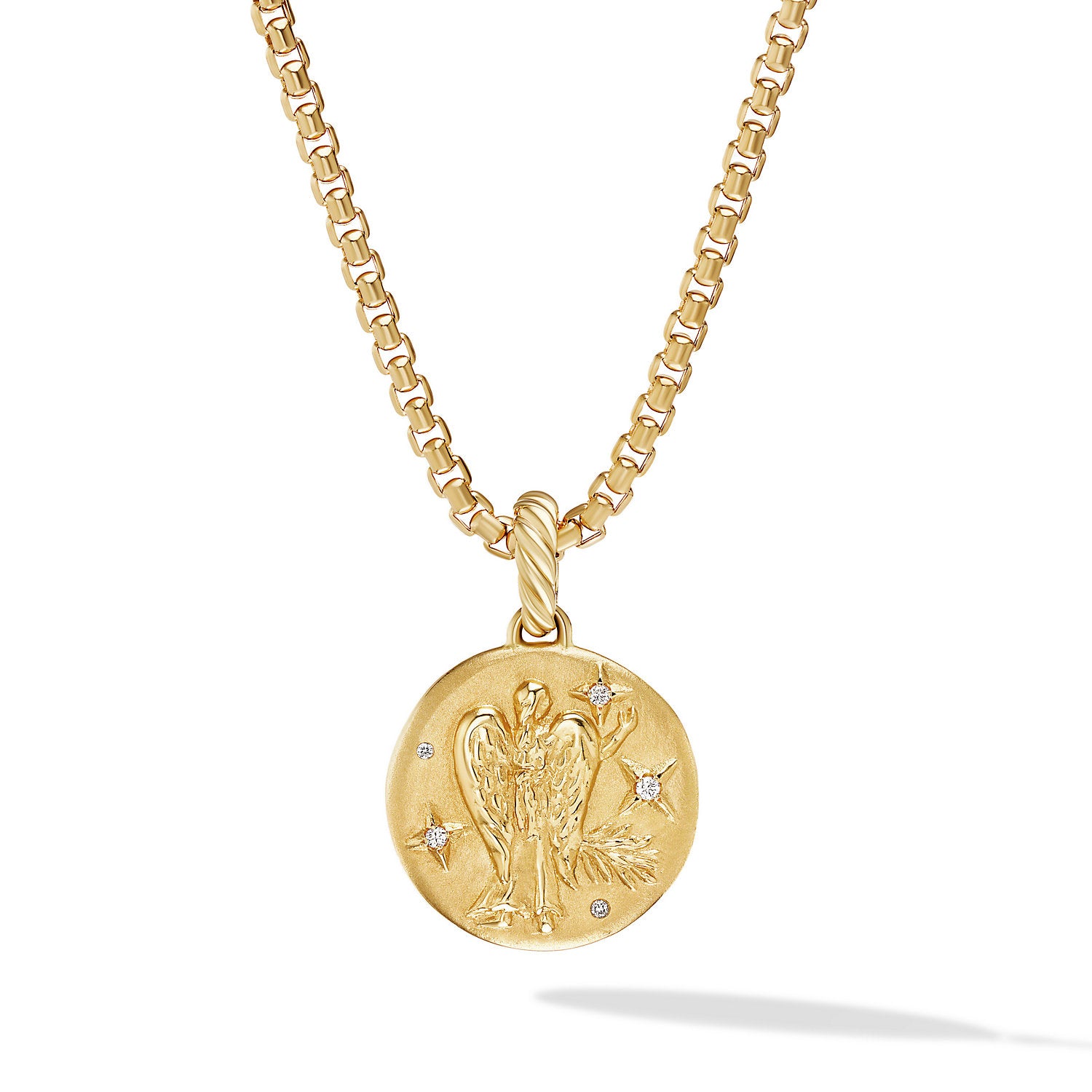 Virgo Amulet In 18k Yellow Gold With Diamonds 28.7mm