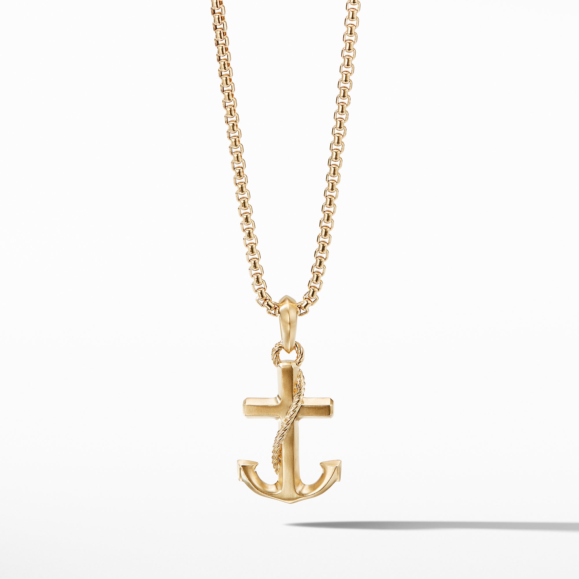 Maritime Anchor Amulet In 18k Yellow Gold 26mm