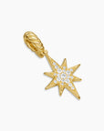 David Yurman North Star Amulet In 18k Yellow Gold With Diamonds, 15mm