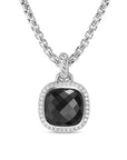 David Yurman Albion® Pendant In Sterling Silver With Black Onyx And Diamonds, 11mm