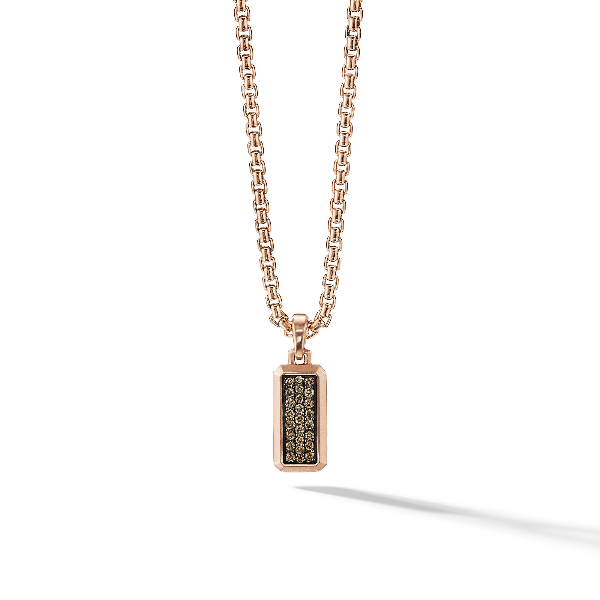 Streamline® Amulet In 18k Rose Gold With Cognac Diamonds, 17mm