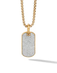 David Yurman Chevron Tag In 18k Yellow Gold, 27mm